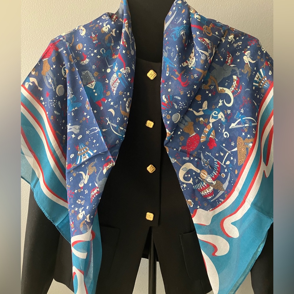Piero Guidi Magic Circus Silk Modal extra large scarf